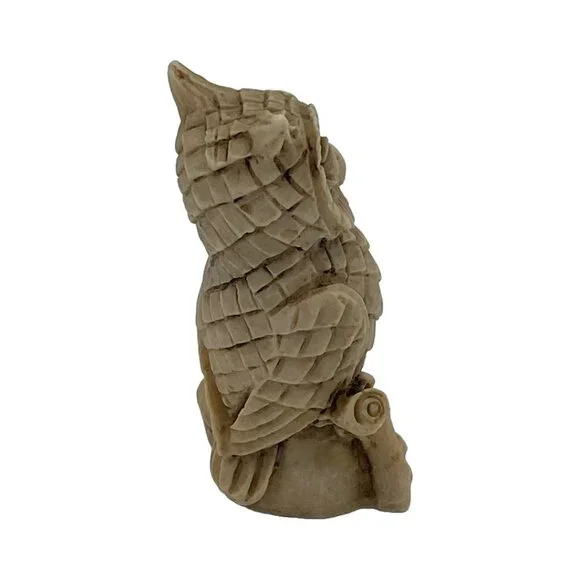 Carved Natural Stone Owl Figurine Handmade in Mexico (?) Collectable Miniature - Picture 4 of 12